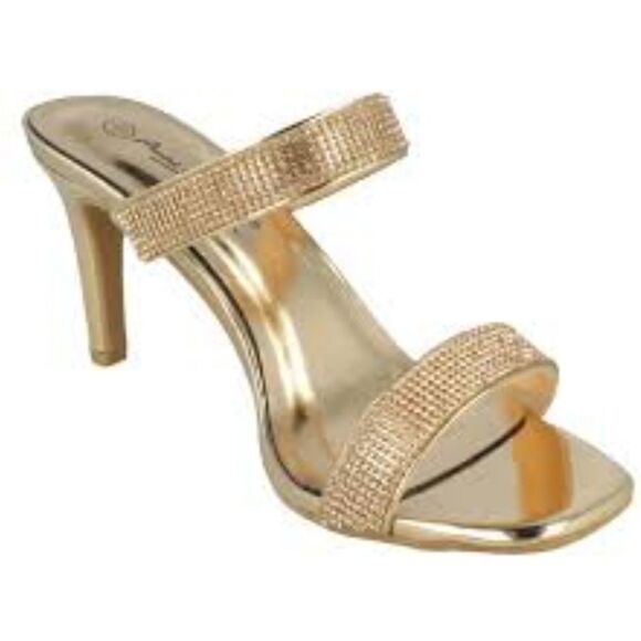BRAND NEW ROUGE HELUIM RHINESTONES EMBELLISHMENTS SQUARE TOE MULE SANDAL - Picture 1 of 13